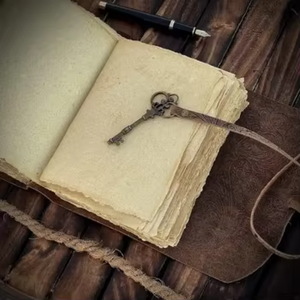 Vintage Leather Journal with Cow Hide Cover Alloy Buckle 5X7 Inches Handmade Binding Rustic Brown Paper <b>Notebook</b> Sketchbook - Product Image 2