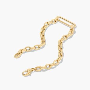 Golden Hour Elongated Oval Link <b>Bracelet</b> In Yellow Gold - Product Image 3