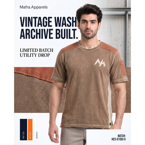 T-shirt Boxy Homme en Coton Mélangé 450 GSM, Grammage Lourd, Design Graphique Personnalisé Oversize Vintage Effet Vieilli Skateboard, OEM XS - Product Image 5