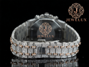 Montre de luxe pour homme en acier inoxydable de qualité supérieure, sertie de diamants Moissanite, style Hip Hop, idéale pour les réunions d'affaires et les cadeaux de mariage - Product Image 4
