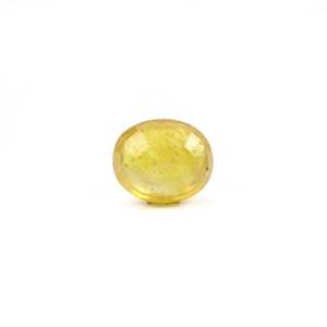 4 Carat Oval Cut Yellow Sapphire Loose Gemstone for Fine Jewelry - Product Image 2