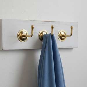 Crochets muraux en laiton robustes et polyvalents de grande taille, style moderne et rustique, pour l'organisation et le rangement domestique - Product Image 1