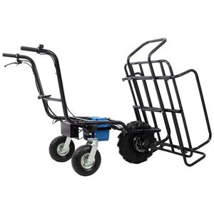 Carrello Elettrico da Giardino con Motore 24V DC 350W, Capacità di Carico 120 Kg, con Manico in Metallo - Product Image 5