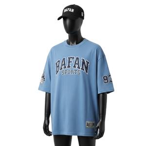 T-shirt homme surdimensionné en jersey de coton respirant, impression personnalisée du logo, streetwear, 100% coton, coupe ample, imprimé. - Product Image 1