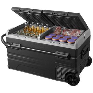 Refrigerador Portátil para Auto de 12 Voltios, 115 L, Doble Zona, con Ruedas y Asa, -4 a -68 °F, 12/24V DC - Product Image 1