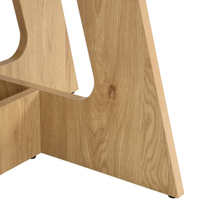 Table à manger ronde en chêne massif de style scandinave moderne, base en bois naturel, table à manger de style européen de luxe - Product Image 6