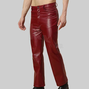 Pantalon en cuir élégant, style slim fit, doublure intérieure chaude, pantalon tendance pour un usage décontracté et quotidien - Product Image 3