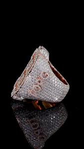 Anillo de compromiso y boda de plata de ley 925 con moissanita helada engastada en punta, estilo hip hop, D VVS, personalizado, HUMERA JEWELS, certificado GRA - Product Image 4