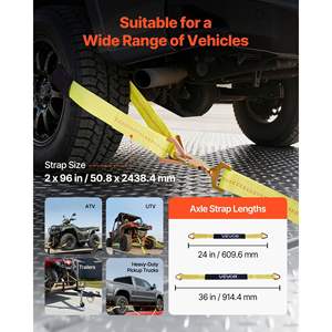 Kit de Amarre de Alta Resistencia para ATV/UTV, Camionetas, Remolques, Resistencia a la Rotura de 10009 Libras, Carga de Trabajo de 3333 Libras, Calzos para Ruedas, Tipo de Eje - Product Image 4
