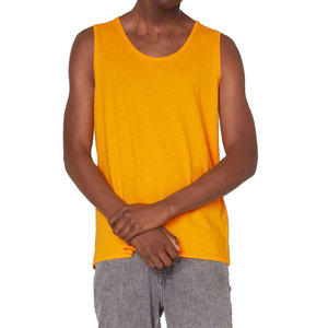Camiseta sin mangas para hombre, personalizable, transpirable, de punto, 100% algodón, ligera, estilo urbano, ropa deportiva para venta en línea - Product Image 1