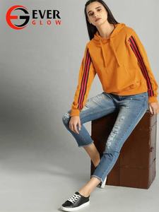Sudaderas con Capucha de Manga Larga para Mujer, Tallas Grandes, con Logotipo Personalizado, Tela de Felpa, Precio Muy Bajo, Novedad 2022 - Product Image 3