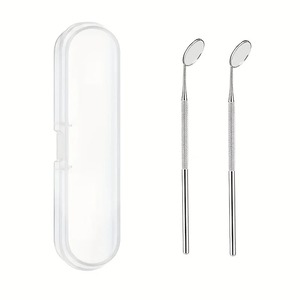 Dental Inspection <b>Tools</b> Mirror 2/3pcs Set Portable <b>Storage</b> <b>Box</b> Reusable Women Grafted Eyelashes Manual Ergonomic Grip Stainless - Product Image 6