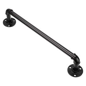 Spedizione Gratuita: Portasciugamani Industriale in Ferro da 16 Pollici, Stile Classico con Finitura Spazzolata Nera, Accessorio per Bagno - Product Image 4