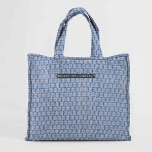 Custom Full Block Printed Women's Shopping Quilted <b>Bag</b> Cotton Quilted Square Full Block Printed Quilted <b>Bag</b> For Women's Use - Product Image 1