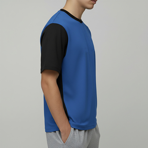 Nueva Llegada 2026, Camiseta de Hombre Estilo Urbano, Corte Holgado, Hombros Caídos, Dos Tonos, 100% Algodón, 270 GSM, Prenda Informal de Verano - Product Image 2