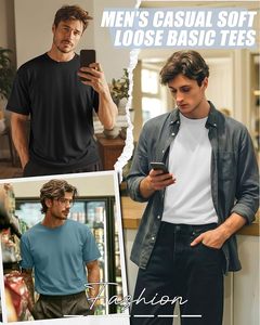 Camiseta de Algodón Cómoda para Hombre, Nueva Moda, Ligera, Transpirable, Tela Suave al Tacto, Ropa Casual para Uso Diario, Pedido al por Mayor - Product Image 5