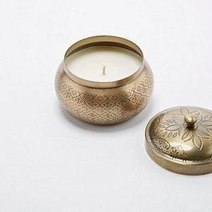 Bol à bougie en métal gravé à la main de haute qualité, porte-bougie décoratif de luxe, récipient pour décoration intérieure, cadeau de mariage - Product Image 4