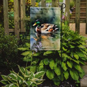 Mallard Bandera de jardín multicolor Buzón decorativo Bandera de patio para ilustraciones de patio para macizos de flores de tamaño de jardín - Product Image 2