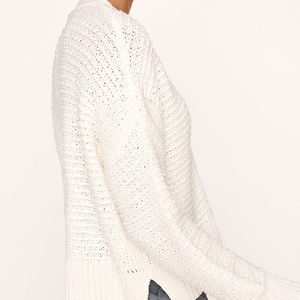 Cárdigan de mezcla de lana para mujer, cuello en V, manga larga, suave y cálido, con botones gruesos, venta al por mayor, personalizable - Product Image 2