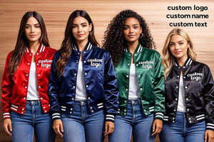 Chaqueta Universitaria de Satén Personalizada 2025 para Unisex – Logotipo, Nombre o Texto Personalizados – Estilo Letterman Ligero - Product Image 3