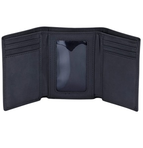 Customizable High Quality Genuine Leather Business <b>Wallet</b> Short <b>Trifold</b> with Multi Card Slots Low MOQ Features Custom Logo - Product Image 5