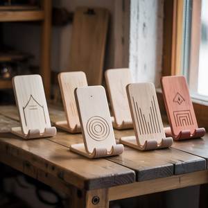 Soporte de Madera Premium para Teléfono, Base de Madera Sólida para Móvil, Soporte de Escritorio para Teléfono, Compatible con Carga, Soporte para Smartphone - Product Image 3