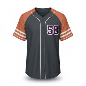 Maillot de baseball unisexe personnalisé, coupe athlétique, tissu respirant, séchage rapide, manches courtes, conçu pour le confort et la durabilité, performance pour le jour du match - Product Image 5