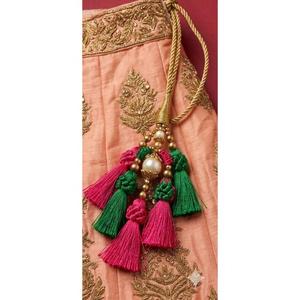 Latkan de Borlas de Hilo Hecho a Mano para Blusa, Lehenga, Saree, Borla Decorativa Colgante, Accesorio de Vestido Étnico, Latkan Nupcial - Product Image 1
