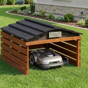 Caseta de Almacenamiento para Jardín con Placa de Identificación de Madera Contrachapada y Acabado en Aceite, Portátil, Ecológica, de Madera de Acacia para Exteriores - Product Image 6