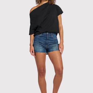 Camiseta de jersey 100% algodón, corte holgado, estilo oversized, top de verano, transpirable, informal - Product Image 2