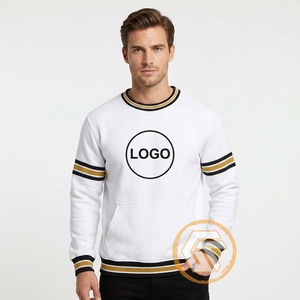 เสื้อสเวตเชิ้ตคอกลมผู้ชาย ผ้าฝ้ายฟลีซ 100% พร้อมลายปักแบบชมรม ระบายอากาศได้ดี แห้งเร็ว ทรงปกติ สำหรับฤดูหนาว - Product Image 4
