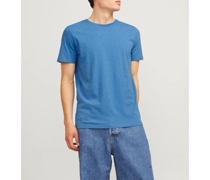 Camiseta de algodón azul de manga corta con cuello redondo para hombre, talla europea, color liso, estilo sencillo y holgado, informal, ¡gran oferta! Jersey casual regular para hombre. - Product Image 2