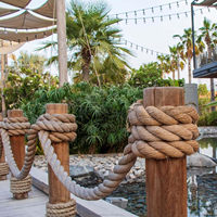 Corde en jute naturelle épaisse torsadée à 3 brins (5 cm x 30,5 m) – Sécable pour balustrades de terrasse, balançoires de véranda, escalade d'arbres, décoration nautique