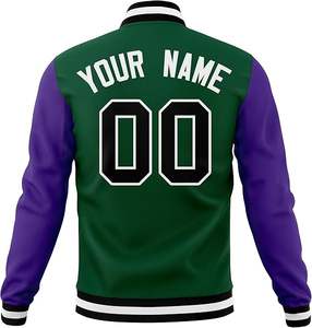 Chaqueta Deportiva de Béisbol para Hombre con Parches Bordados de Nombre y Número, Decoración de Botones de Algodón - Product Image 6