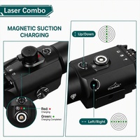 Lampe torche tactique OCSHARK GL15 à charge magnétique USB, déverrouillage rapide, laser vert, LED combinée, logo personnalisé et lumière tactique
