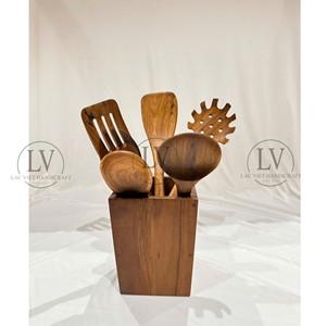 Ensemble d'ustensiles de cuisine en bois de qualité supérieure, outils de cuisson 100% bois naturel résistants à la chaleur, essentiels de cuisine durables en provenance du Vietnam - Product Image 5