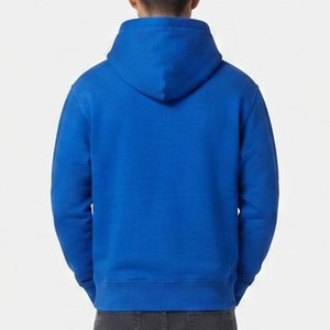 เสื้อฮู้ดผู้ชายสีน้ำเงินเข้มแบบสั่งทำพิเศษ ยอดขายดีที่สุด พร้อมลายปักหัวใจสีแดง ทรงปกติ ผ้าฝ้ายเฟรนช์เทอร์รี่ สวมใส่สบายๆ สำหรับฤดูใบไม้ร่วง - Product Image 2