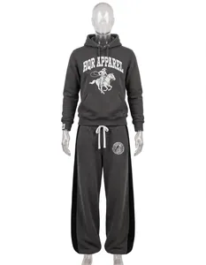 Wholesale New Design Custom Manufacturer Eco-Friendly 100% Cotton Unisex Tracksuits Jogging Suits Hooded Joggers <b>Pants</b> Sweat - Product Image 1