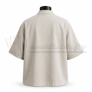 Chaqueta de manga corta con cremallera para hombre, chaqueta informal ligera, personalizada, OEM, ODM, al por mayor - Product Image 2