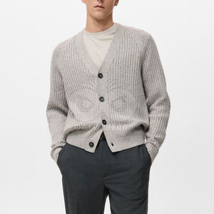 Men's Knitted <b>Cardigan</b> <b>Sweater</b> Classic Button Up Long Sleeve Casual Warm Soft Pullover Style Knitwear For Daily Wear - Product Image 4