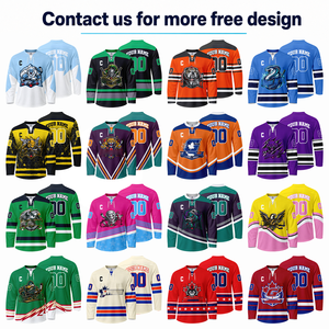 Affordable Custom Logo Unique Hockey Jersey 100% Polyester Breathable Quick Dry Ice Hockey Wear Adults <b>Kids</b> - Product Image 3