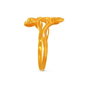 Anillo de Oro con Diseño de Mariposa Arabescada, Anillo de Oro de Lujo con Diseño de Mariposa Calada para Mujer, Anillo Ajustable Moderno para Uso Diario - Product Image 4