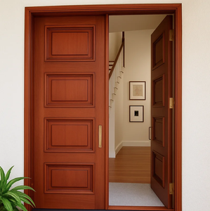 Puertas de Madera de Roble Macizo de Primera Calidad, Puerta Principal Moderna, Mejor Precio, Puertas Interiores y Exteriores Residenciales Personalizadas - Product Image 1