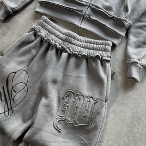 ชุดวอร์มเสื้อแจ็คเก็ตแบบมีซิปใส่ได้ทั้งชายและหญิงชุดวอร์มผ้าคอตตอนผ้าคอตตอนสำหรับฤดูหนาวออกแบบได้ตามต้องการผลิต400gsm - Product Image 2