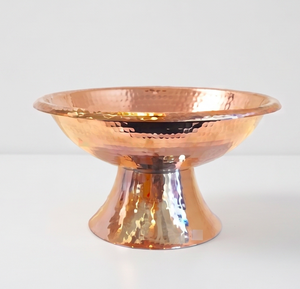 Handmade Copper Fruit Bowl With Hammered Finish Modern Decorative Serving Dish For <b>Kitchen</b> Use And Dining Use - Product Image 2