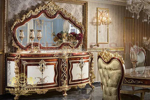 รอยัลหรูหราแกะสลักห้องรับประทานอาหารเฟอร์นิเจอร์พิเศษพระราชแกะสลักห้องรับประทานอาหารสีทองชุดซื้อเฟอร์นิเจอร์ห้องรับประทานอาหารที่ทำด้วยมือ - Product Image 5