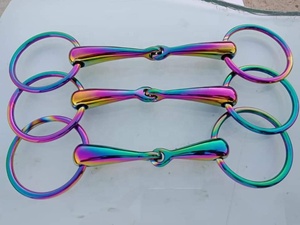 2026 Horse Bit Stainless Steel Copper <b>Roller</b> Sliding <b>Joint</b> Western Equestrian Bridle Bit Silver Color Western horse tack bit - Product Image 3