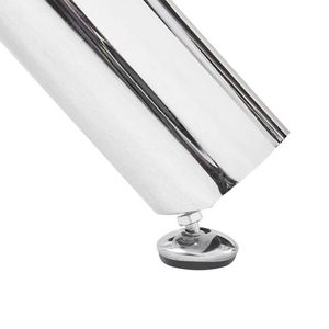 Tavolo da Pranzo Rotondo in Vetro Trasparente 90*90*75cm con Gambe a Croce - Product Image 6