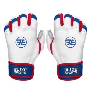 Gants de baseball/battage en cuir de chèvre de qualité professionnelle ELIXE SPORTS, logo personnalisé, fermeture auto-agrippante, gants durables - Product Image 2