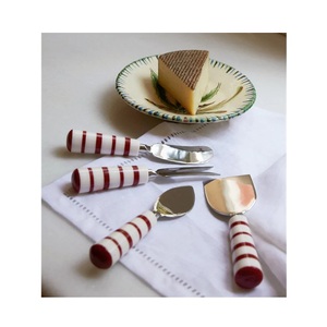 Premium Quality Stainless Steel <b>Cheese</b> <b>Knife</b> <b>Set</b> With Resin Stiped Handle Latest <b>Cheese</b> Fork Spreader <b>Cheese</b> Cutlery Tableware - Product Image 1